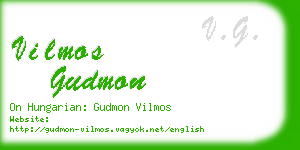 vilmos gudmon business card